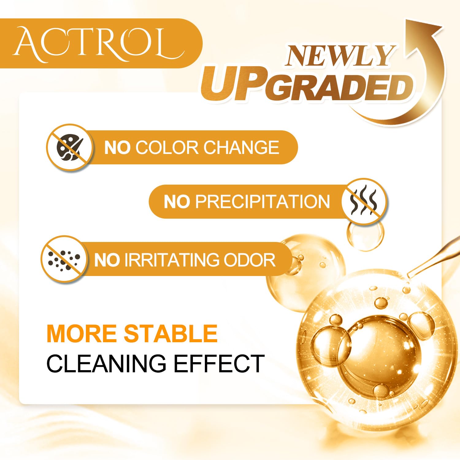 ACTROL concentrate bottle showing dilution steps for correct mixing