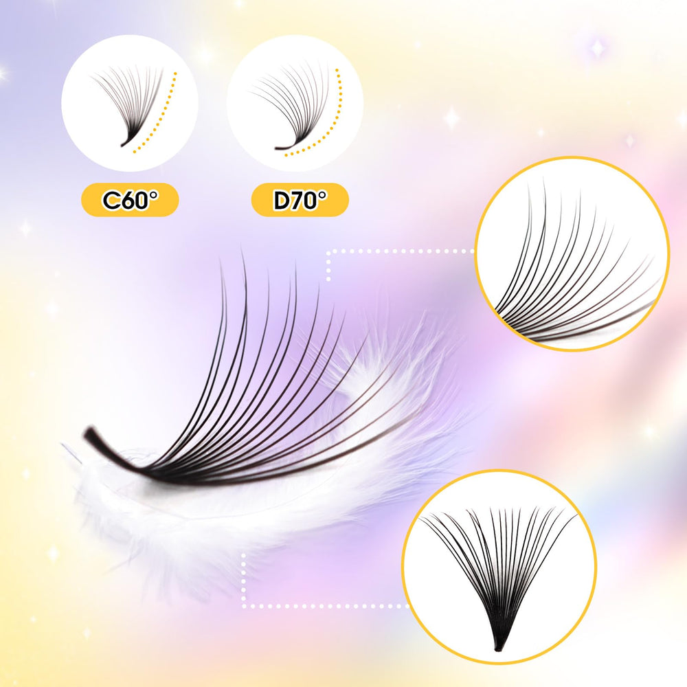 ACTROL D curl middle stem lash fans offer reliable lift and natural look.
