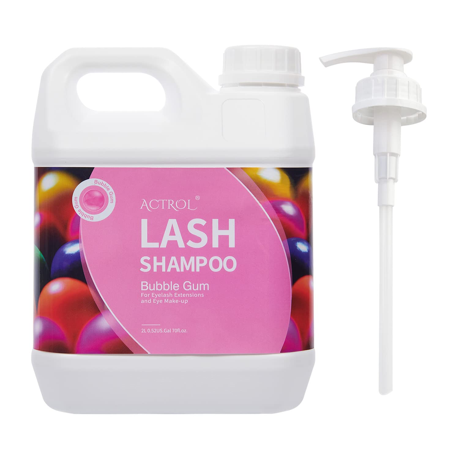 Actrol Eyelash Cleanser 2L bottle-front for salon and home cleaning.