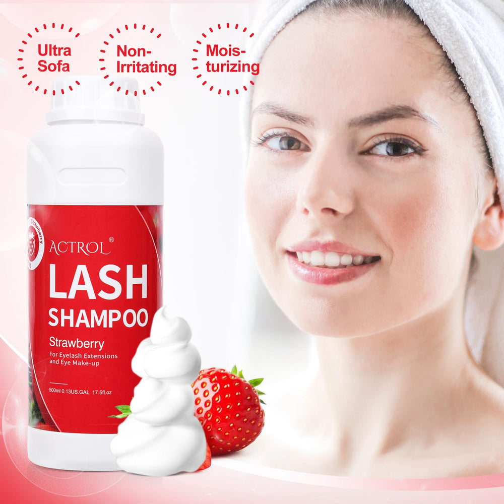 ACTROL Eyelash Extension Cleanser cap protection, dual-layer cap design prevents leakage.