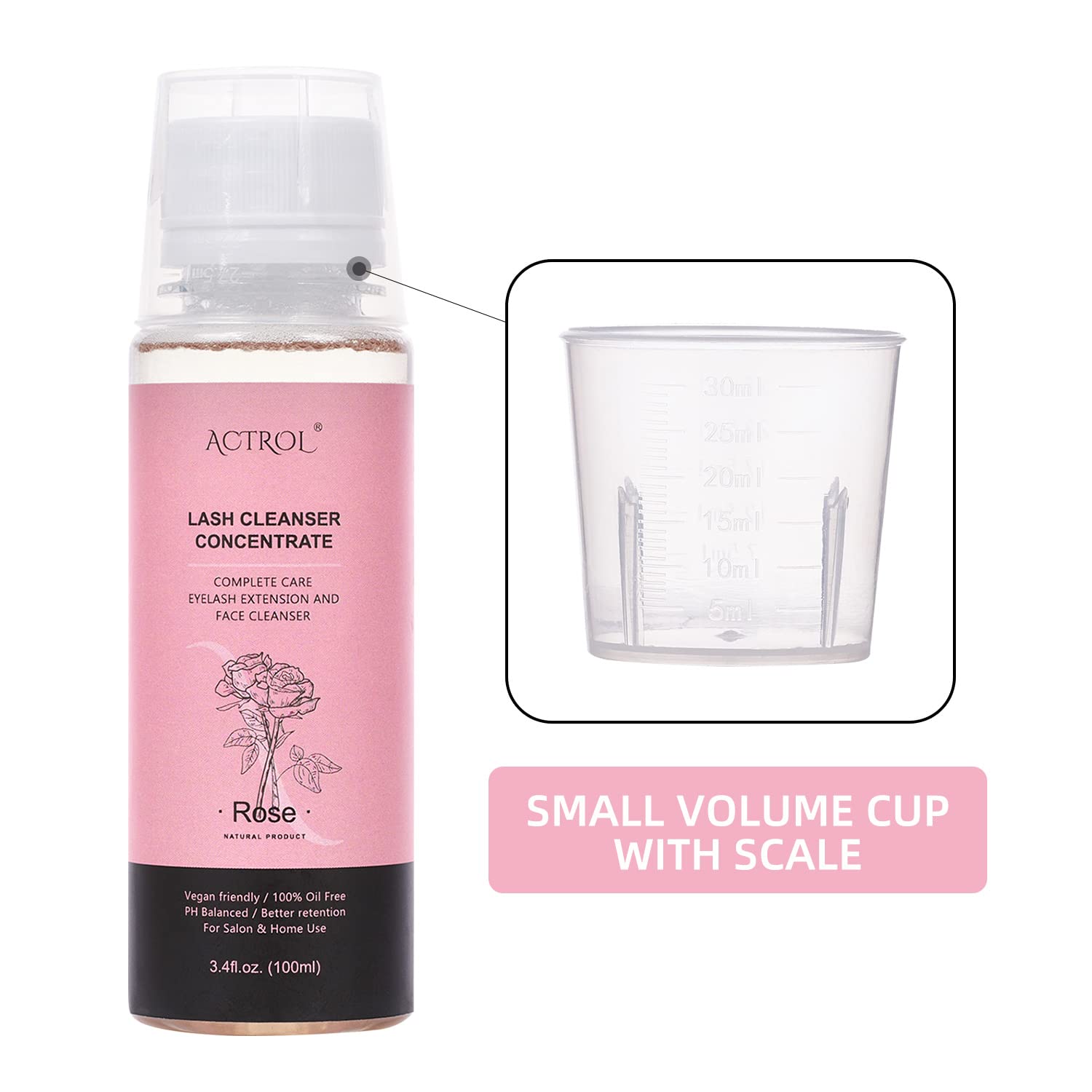 ACTROL eyelash cleanser helps reduce buildup for healthier lashes