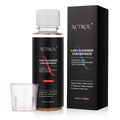 ACTROL eyelash cleanser concentrate bottle front for gentle lash maintenance