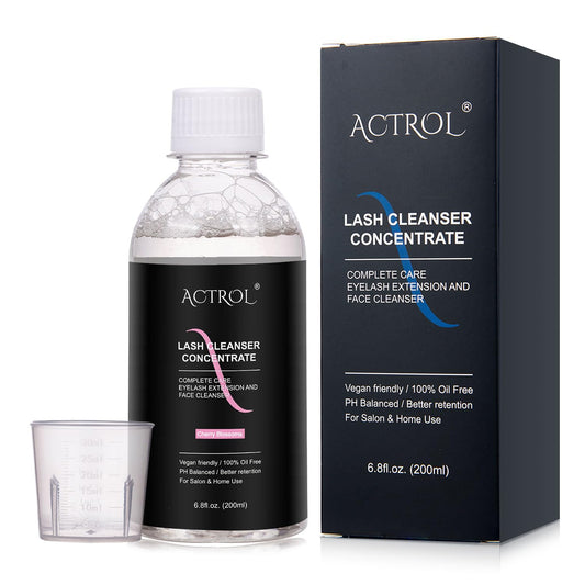 ACTROL Eyelash Cleanser Concentrate for at-home lash care with Cherry Blossoms scent