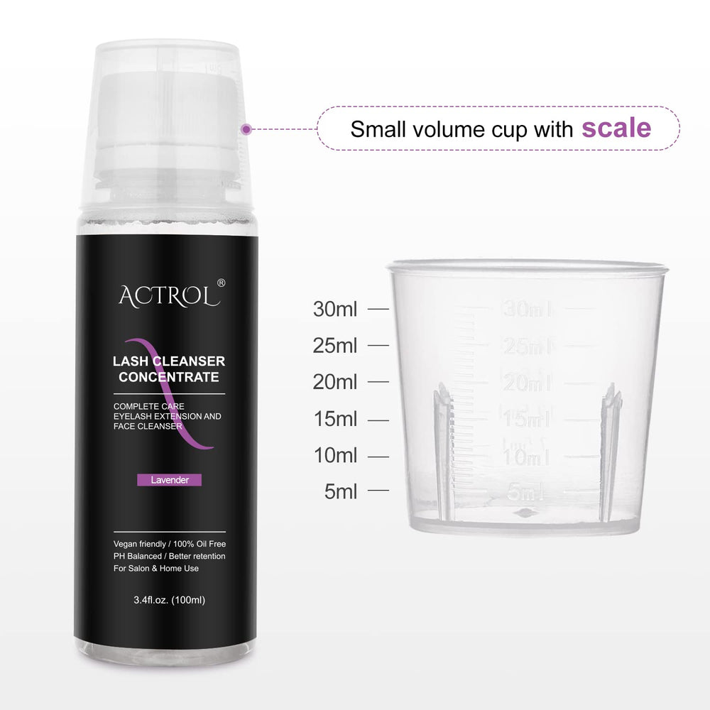 ACTROL concentrate dilution with water in measuring cup for precise mixing