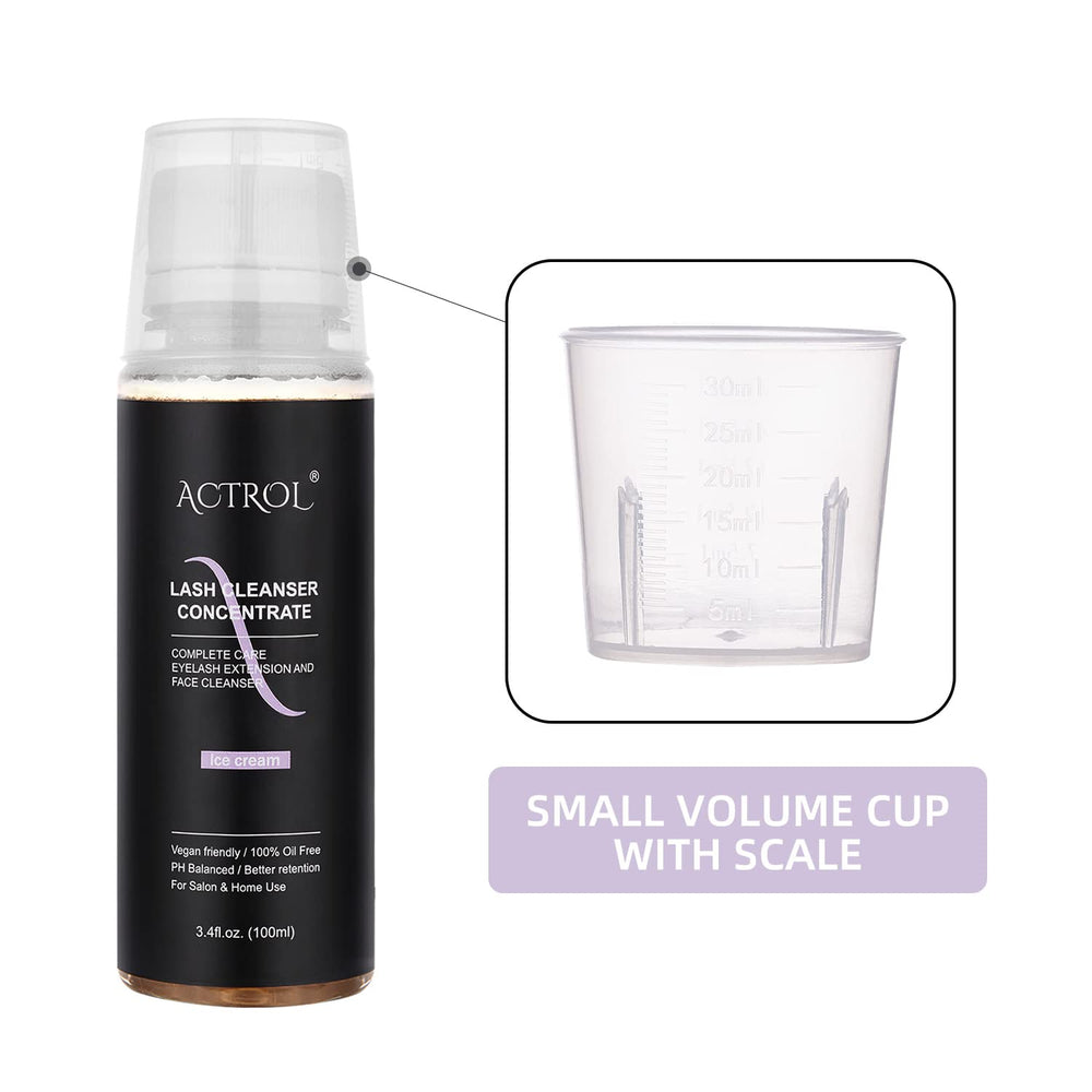 ACTROL concentrate with diluent ready to mix for DIY lash wash at home.