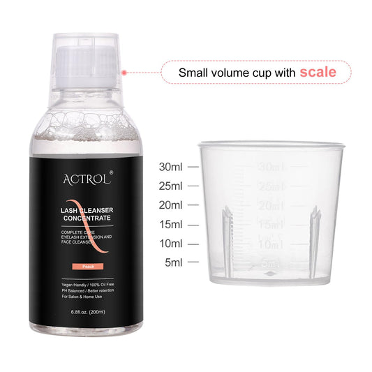 ACTROL Eyelash Cleanser Concentrate foaming-lather demonstrates safe daily lash cleansing.