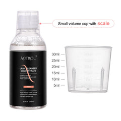 ACTROL Eyelash Cleanser Concentrate foaming-lather demonstrates safe daily lash cleansing.