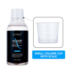 ACTROL Eyelash Cleanser Concentrate packaging highlights 200 ml size and unscented formula.