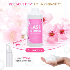 ACTROL eyelash cleanser foaming texture cleans oils and residues from lashes