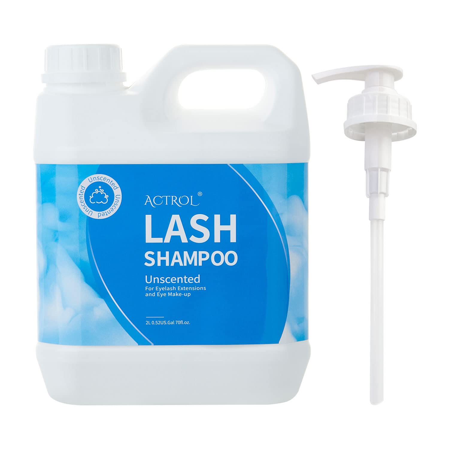 ACTROL Eyelash Cleanser front view, gentle unscented formula for sensitive eyelids.
