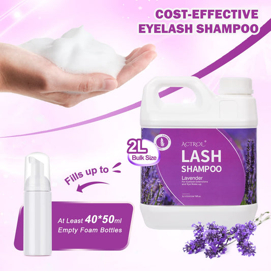 ACTROL eyelash cleanser pump head close-up for easy dispensing