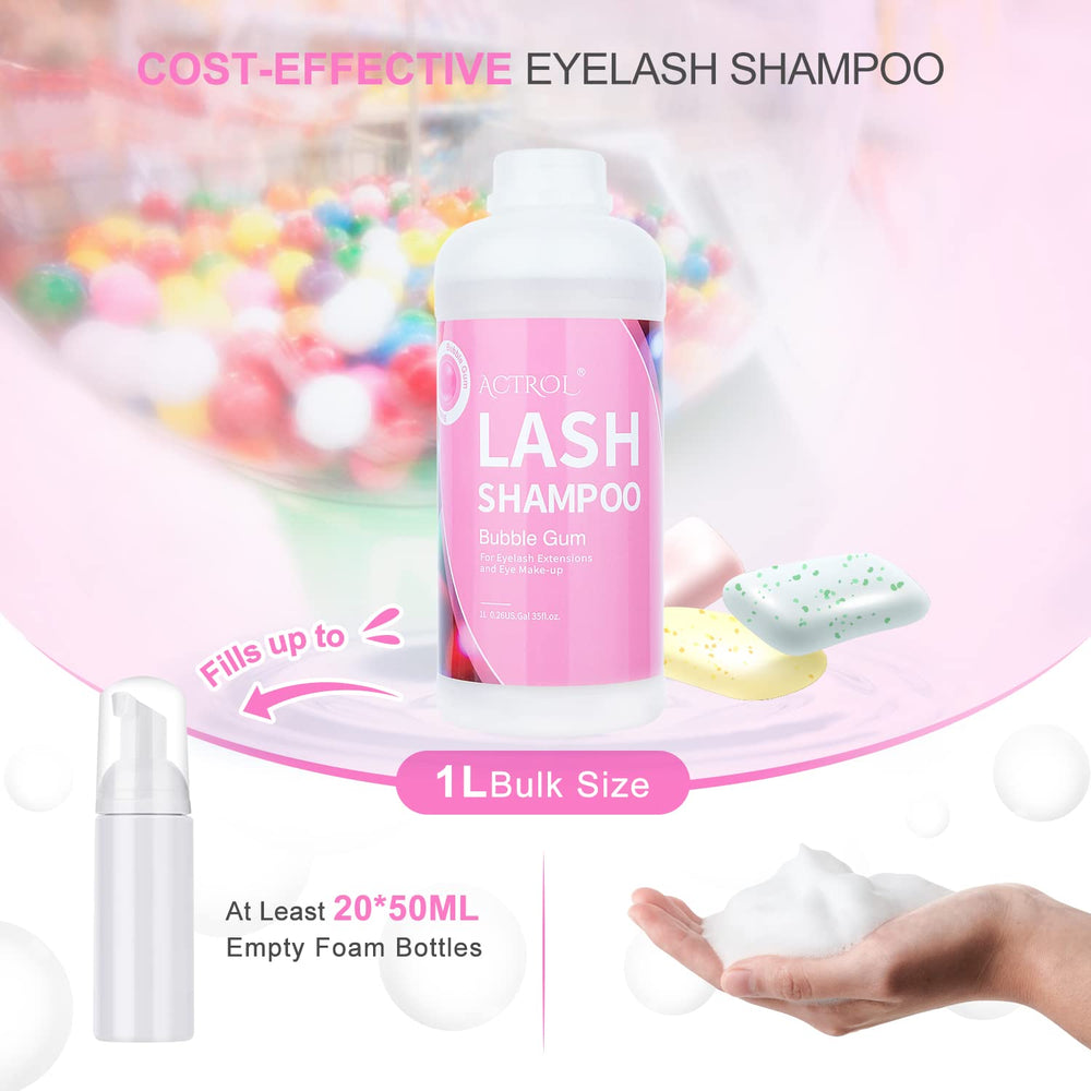 ACTROL eyelash cleaner replaceable pump head for easy refills and accurate dosing.
