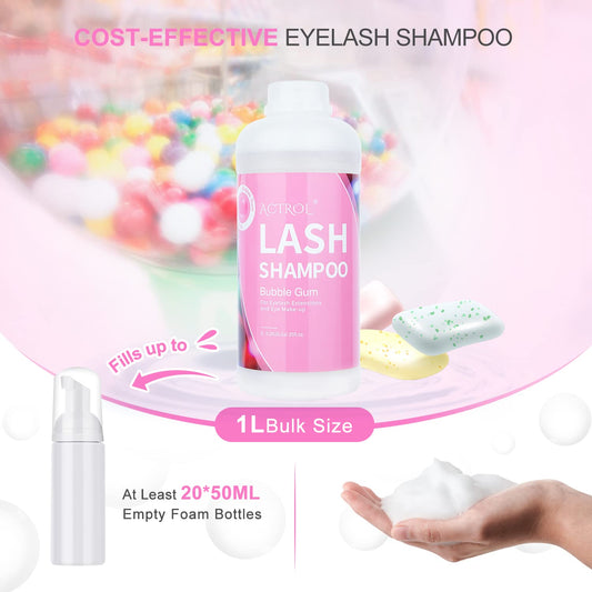 ACTROL eyelash cleaner replaceable pump head for easy refills and accurate dosing.