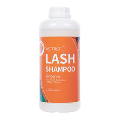 ACTROL eyelash cleanser Tangerines 1L bottle: gentle cleansing for lash extensions.