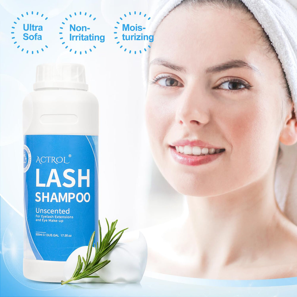 ACTROL Eyelash Shampoo 500ml packaging offers value and convenience