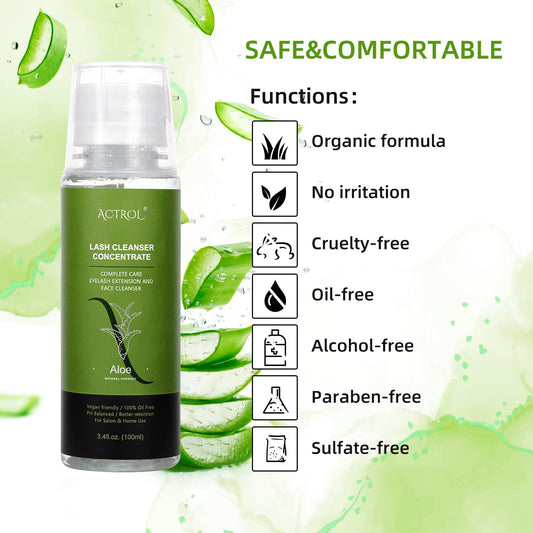 ACTROL Eyelash Shampoo Concentrate dispensing cap enables easy, accurate DIY dilution.