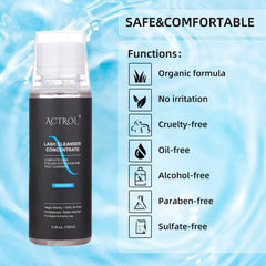 Actrol professional lash cleanser for daily use on natural lashes and face