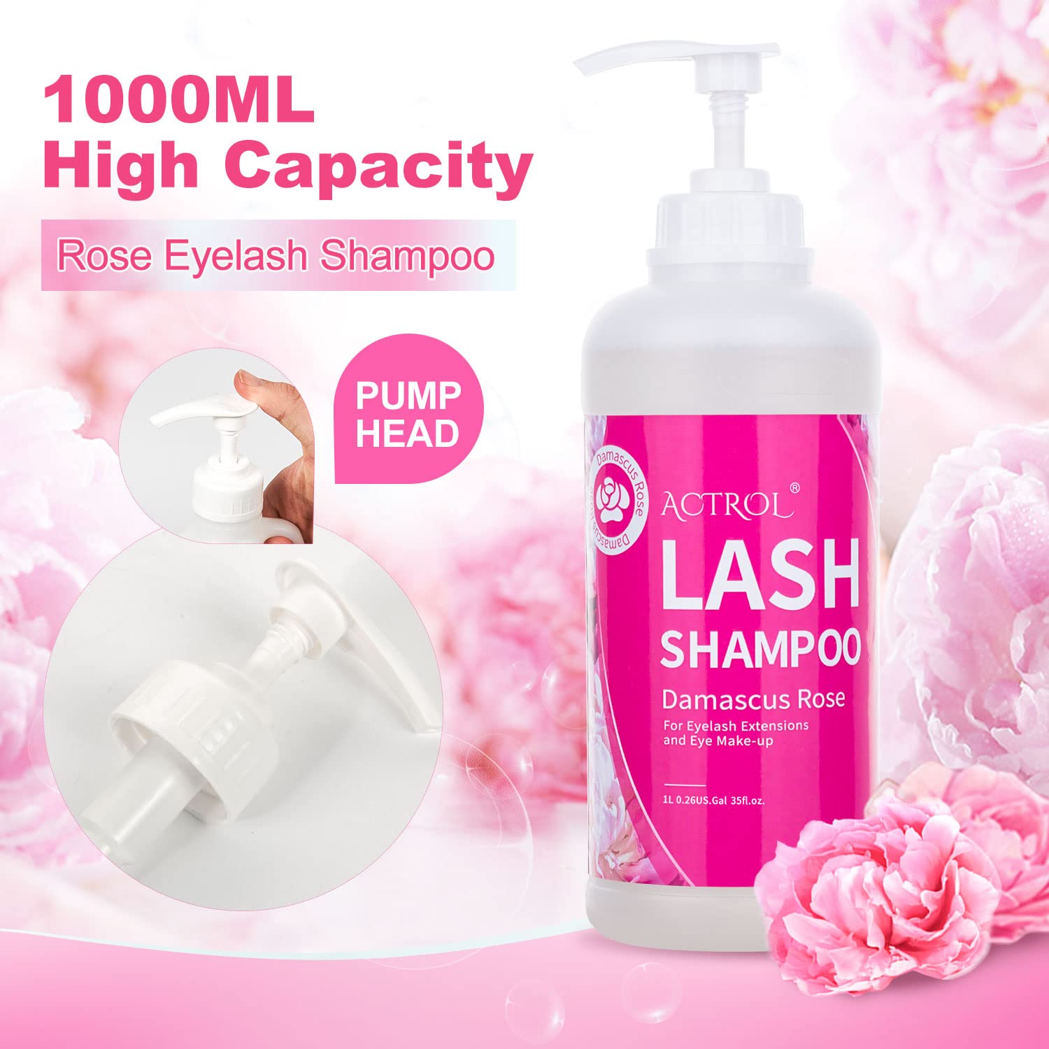 ACTROL professional salon eyelash care cleanser for lash artists.