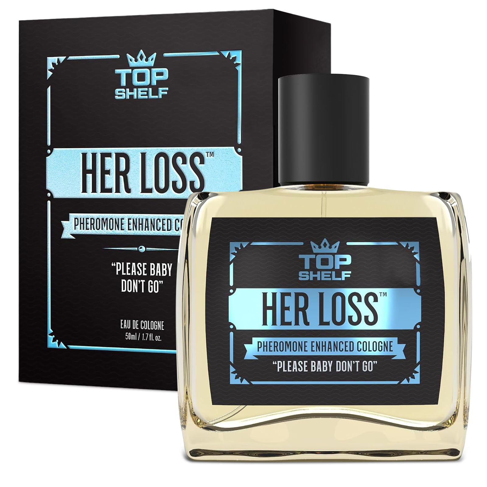 Acuever Her Loss bottle silhouette signaling luxury and long lasting fragrance