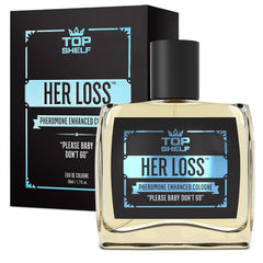 Acuever Her Loss bottle silhouette signaling luxury and long lasting fragrance