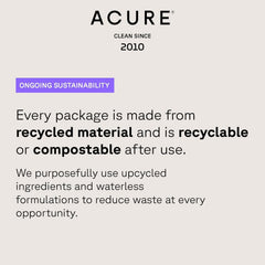 Acure Bonding Hair Serum packaging with chia, avocado, and argan oils