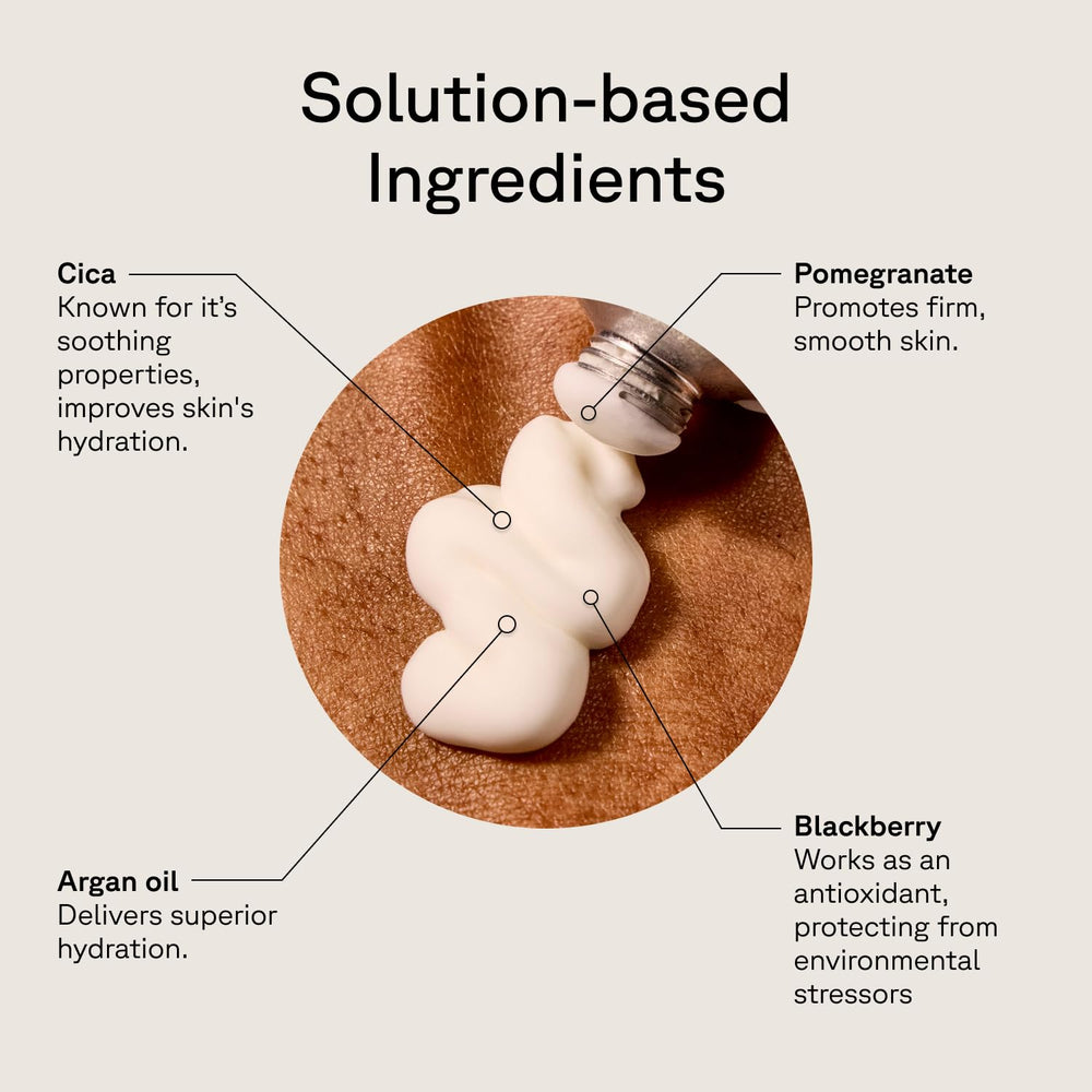 Acure Brightening Day Cream with cica plant imagery highlights soothing hydration