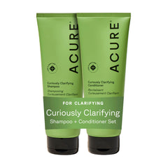 Acure Curiously Clarifying Shampoo bottle with lemongrass aroma for scalp refresh