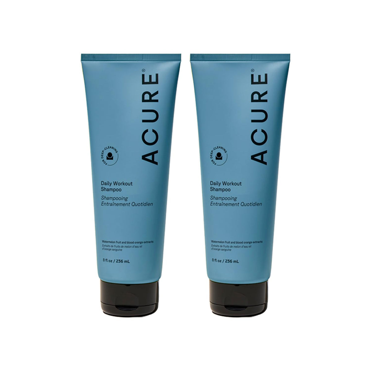 Acure Daily Workout Watermelon Shampoo bottle pour for post-workout refresh