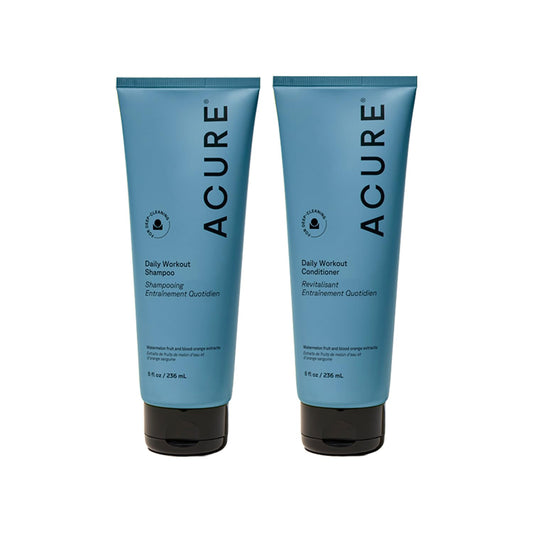 Acure Daily Workout Watermelon Shampoo bottle for a light, refreshing post-workout cleanse.