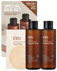 ACWELL Licorice Toner bottle close-up for gentle cleansing and pH balance.