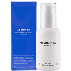 AD SOLUTION ATO bottle demonstrates soothing hydration for sensitive skin.