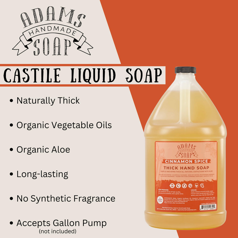 Adams Handmade Soap vegan and cruelty-free, USA-made packaging supports sustainable cleaning.