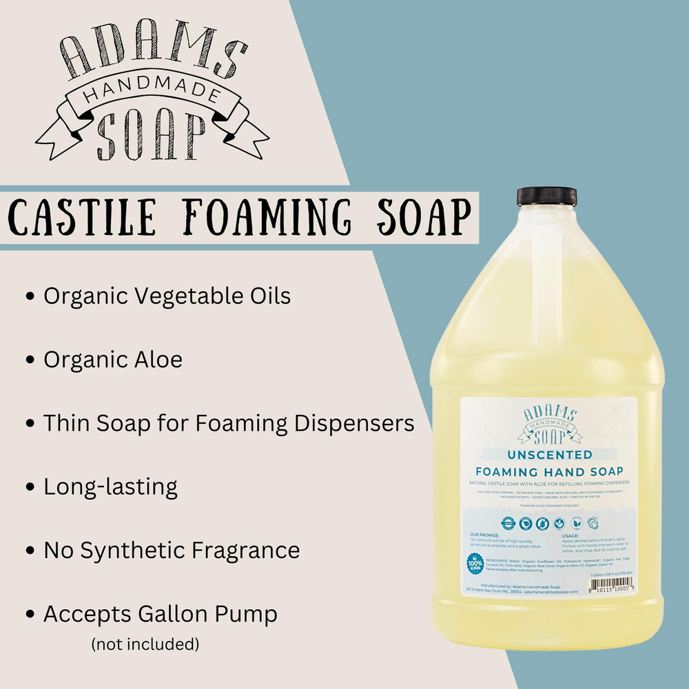 Adams Handmade Soap features eco-friendly USA-made formula with biodegradable ingredients