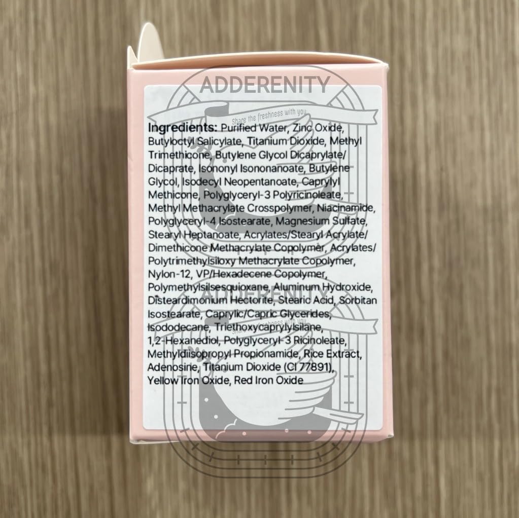 ADDERENITY Shingmulnara Oxygen Water formula close-up highlighting hydration boost.