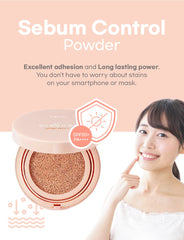 ADDERENITY Shingmulnara SPF50+ PA++++ cushion demonstrates daily sun defense.