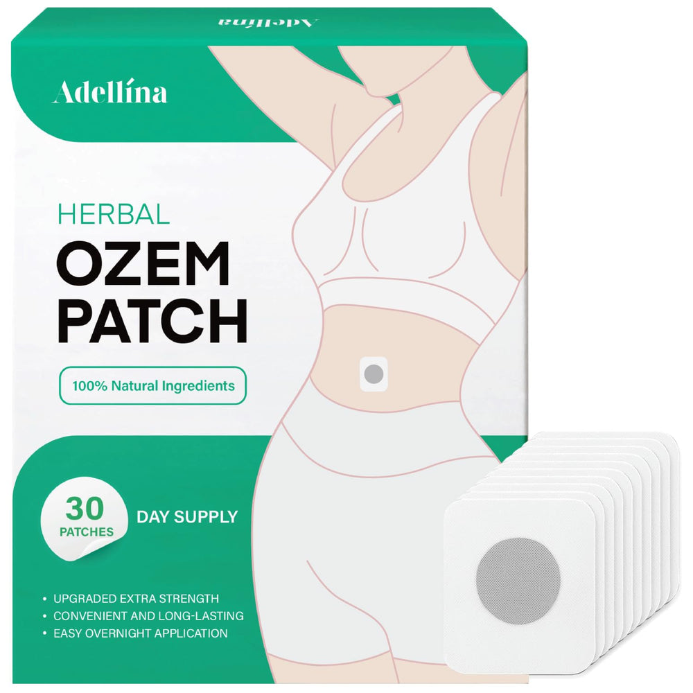 Adellina Ozempatch box packaging shows a discreet, travel-friendly wellness solution for daily routines.