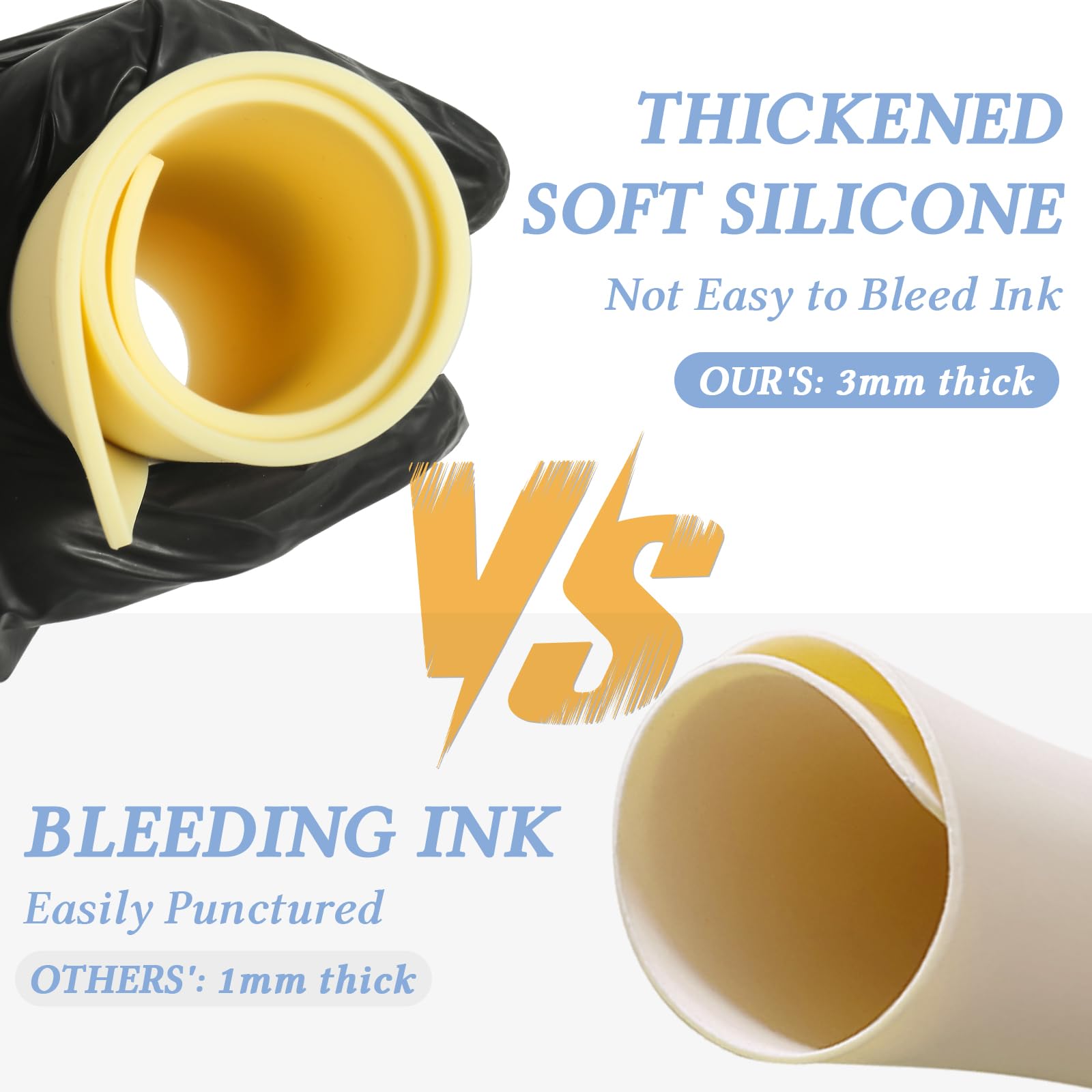 ADELPHA stencil paper delivers bold designs transfer cleanly on fake skin.