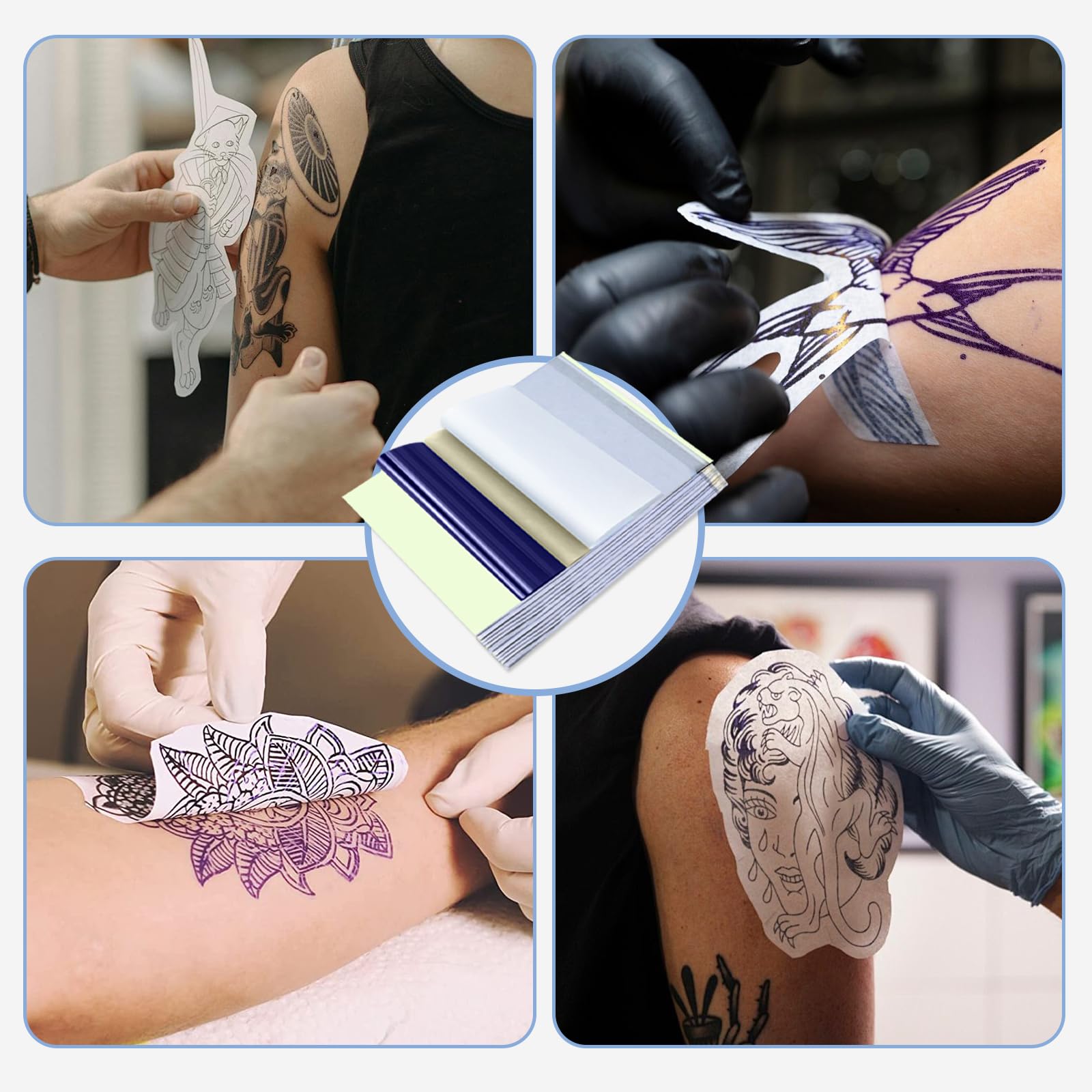 ADELPHA four-layer transfer paper provides crisp lines for reliable stencil transfers.