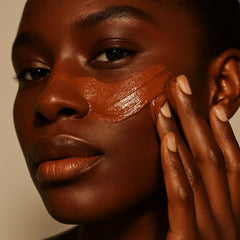 Glowing complexion after using ADEUS Brightening Mask for a renewed look