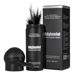 Adglamful Hair Fibers with spray applicator deliver precise coverage for thinning areas.