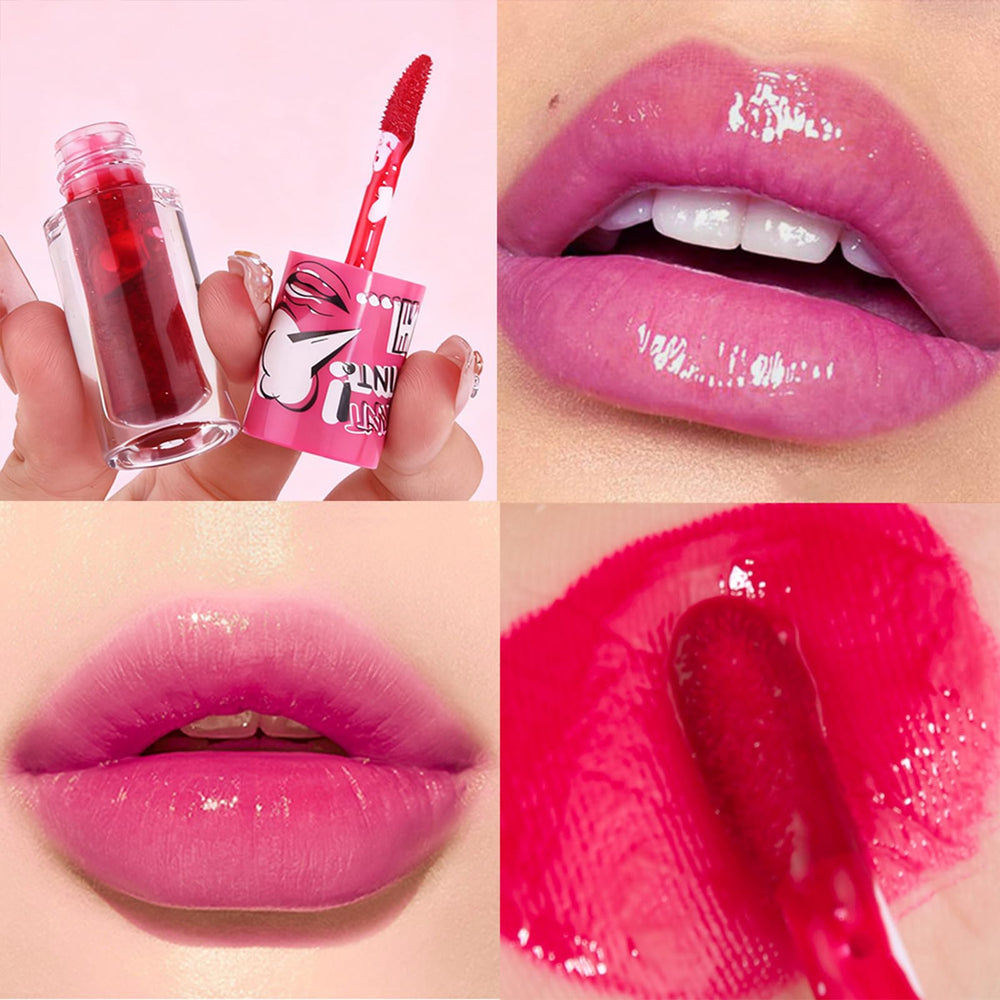 ADMD applying tint with finger to lips for hydrated, stained finish