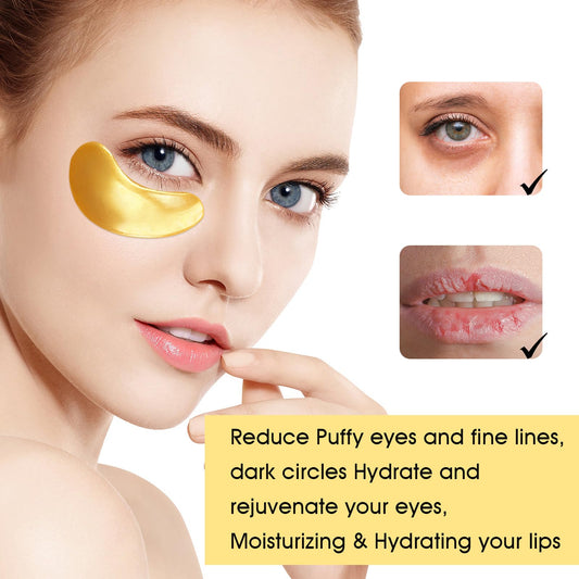 Adofect collagen eye mask closeup texture reveals smooth, hydrated eye area.