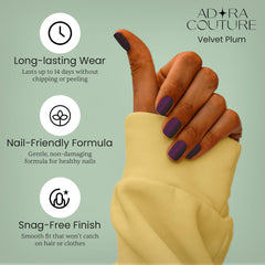 Adora Couture 100% real nail gel material provides comfortable wear.