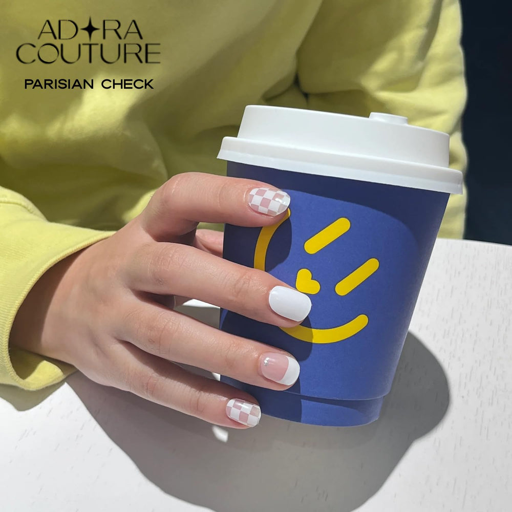 Gel strips on nails during cure yield a salon-like shine.