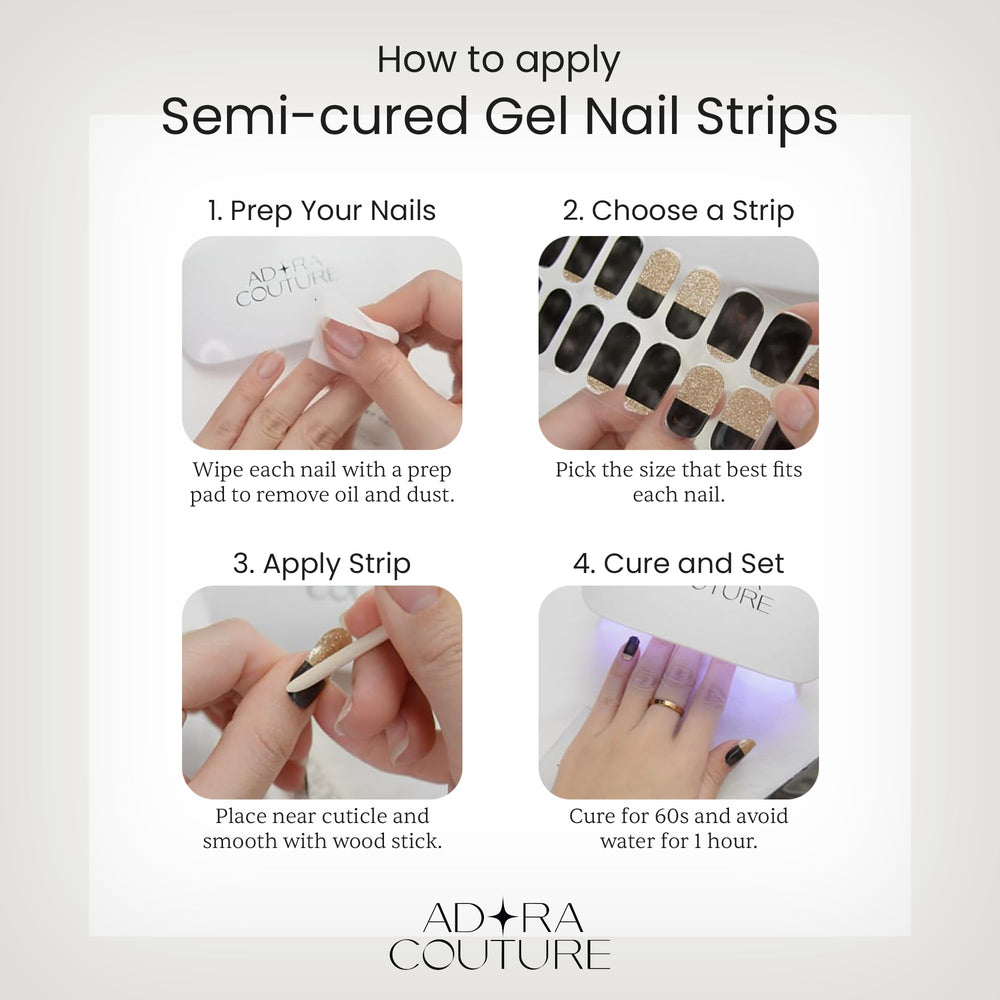 Adora Couture salon-grade manicure at home with easy removal.