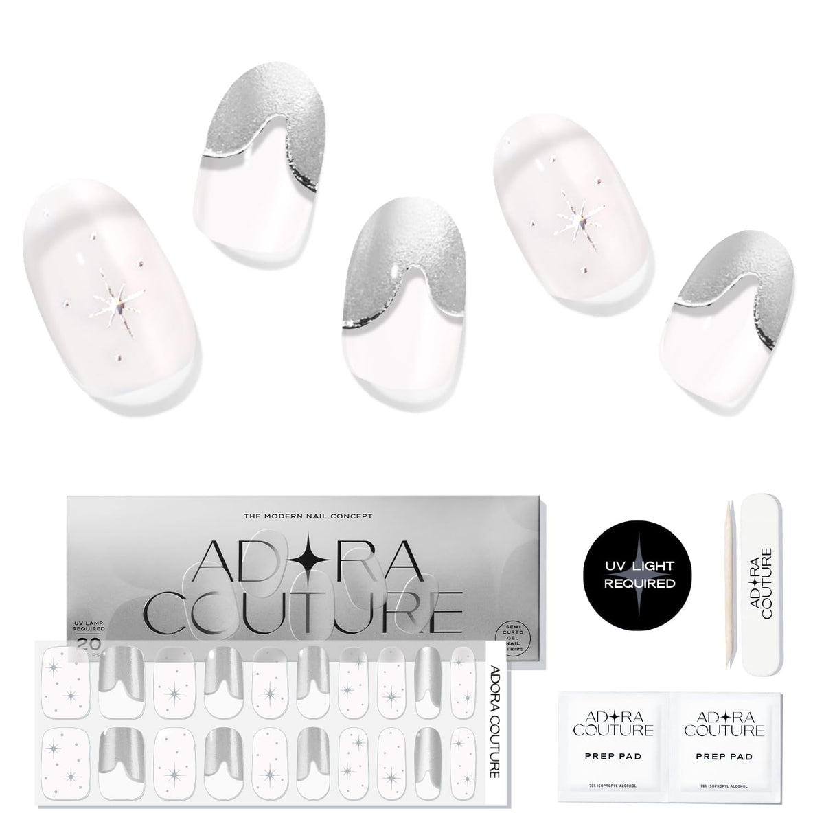 Adora Couture Pink Prophecy strips pack for at‑home salon manicure