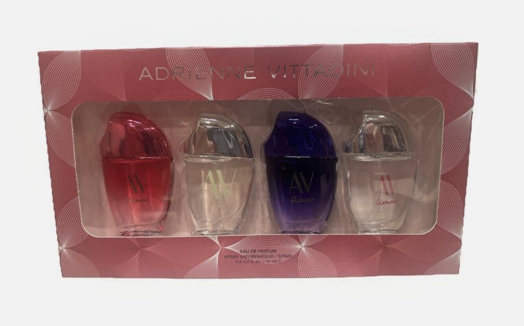 Adrienne Vittadini AV Glamor gift set bottles arranged for gifting and everyday wear