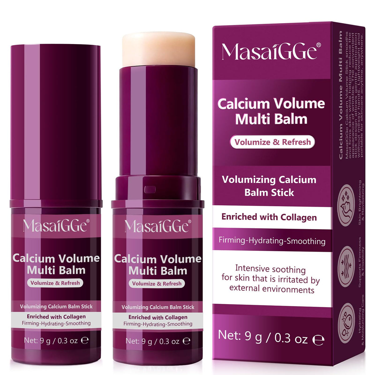 ADSBJUX Calcium Multi Balm Stick for face-application delivers hydration for a smoother, ready-to-use complexion.
