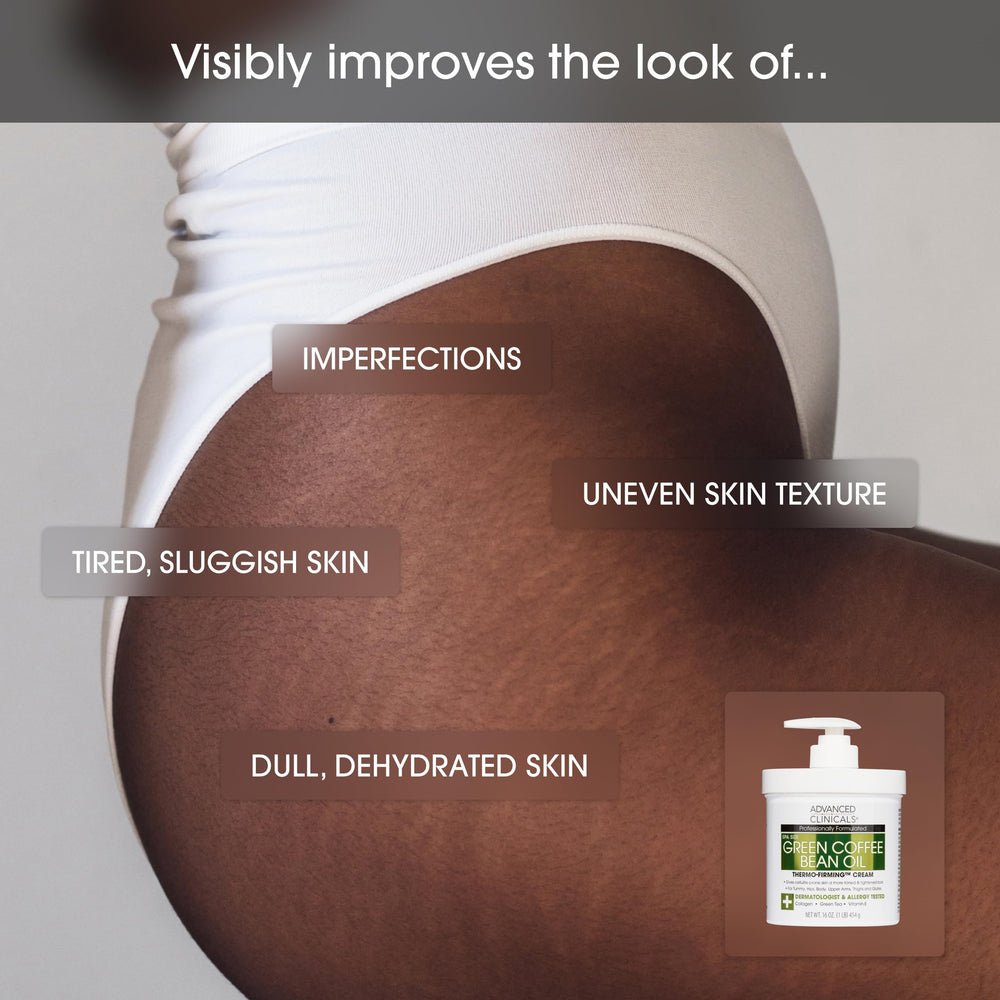 Advanced Clinicals before and after style image showing smoother texture