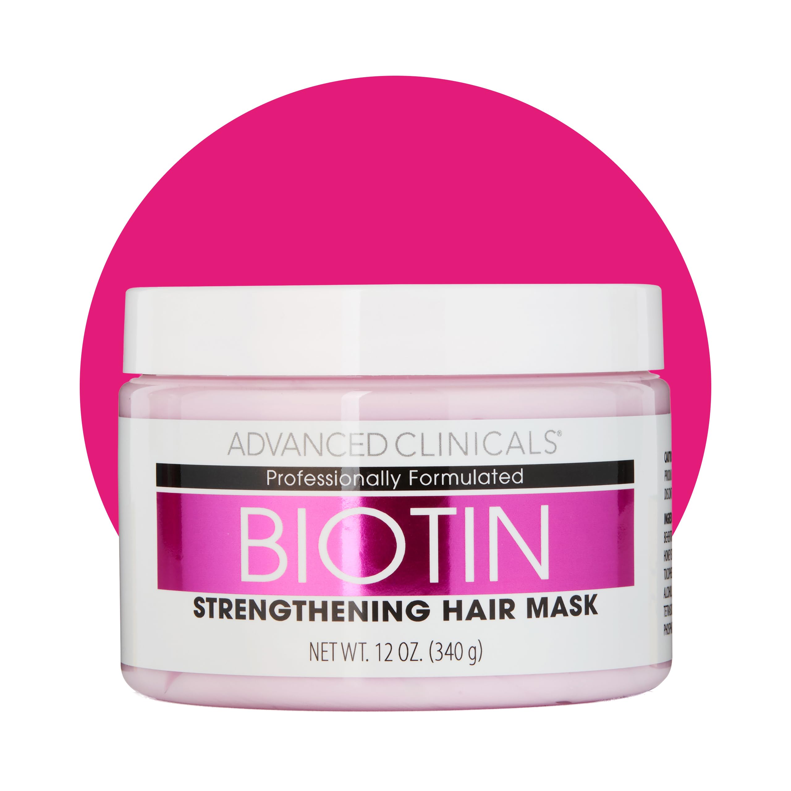 Advanced Clinicals Biotin Hair Mask bottle pour showing hydrating action.